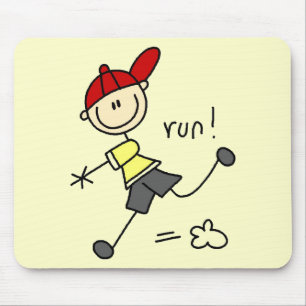 Baseball-Lauf-T-Shirts und Geschenke Mousepad