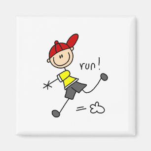 Baseball-Lauft-shirts und -geschenke Magnet