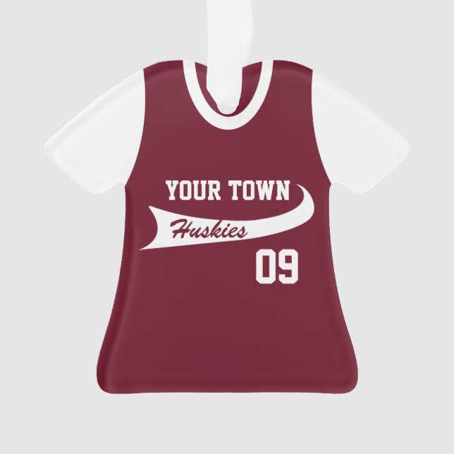 Baseball League Jersey Uniform mit Foto Ornament (Vorderseite)