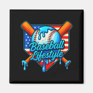 Baseball-Lebensstil 101 Bekleidung Jugend Baseball Magnet