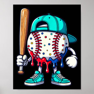 Baseball-Lebensstil 101 Bekleidung Jugend Drip Bas Poster
