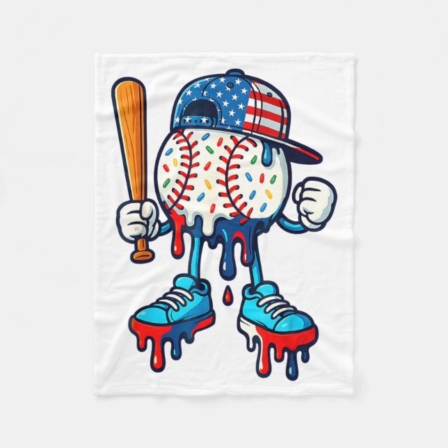 Baseball-Lebensstil 101 Bekleidung Jugend-Drip Fleecedecke (Vorderseite)