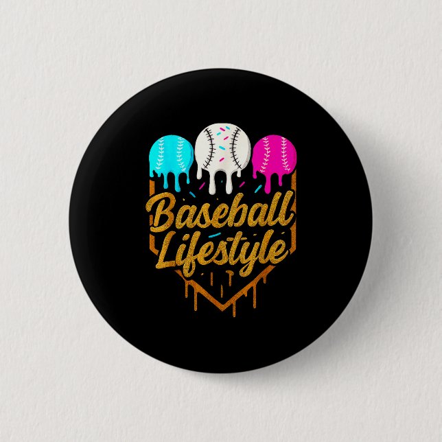 Baseball-Lebensstil, Baseball-Drip-Eiscreme Button (Vorderseite)