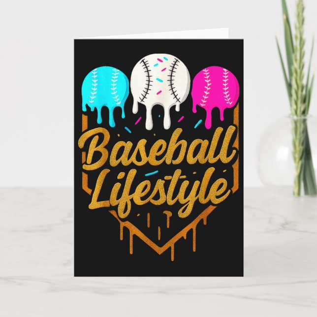 Baseball-Lebensstil, Baseball-Drip-Eiscreme Karte (Vorderseite)