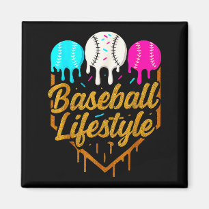 Baseball-Lebensstil, Baseball-Drip-Eiscreme Magnet