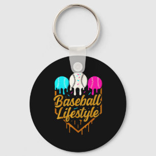 Baseball-Lebensstil, Baseball-Drip-Eiscreme Schlüsselanhänger