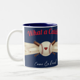Baseball Liebe Dark Navy Sporthochzeit Zweifarbige Tasse