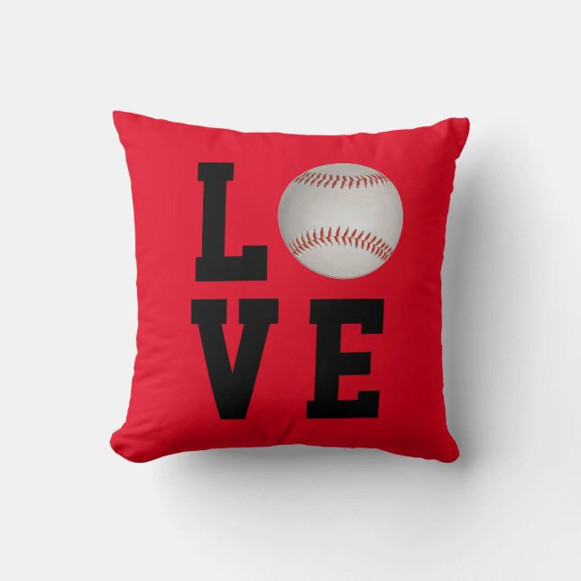 Baseball-Liebe kundengerecht Kissen (Vorderseite)