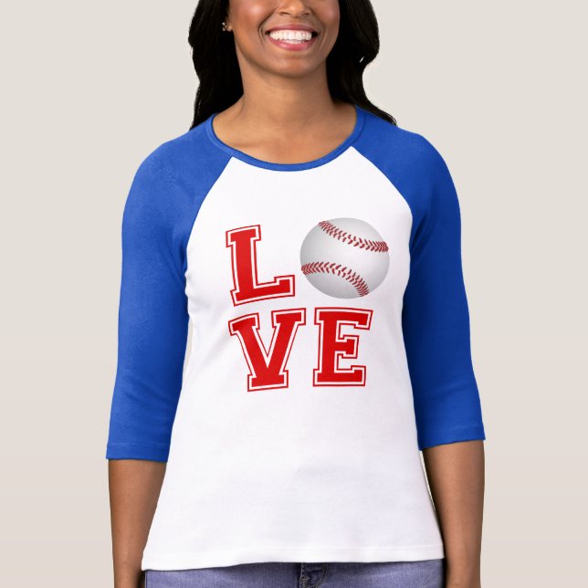 Baseball LIEBE-Shirt T-Shirt (Vorderseite)