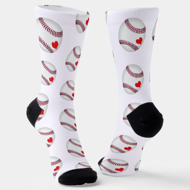 Baseball Liebe Socken (Gewinkelt)