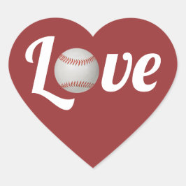 Baseball Liebe Sportthema Gastgeschenk Hochzeit Da Herz-Aufkleber
