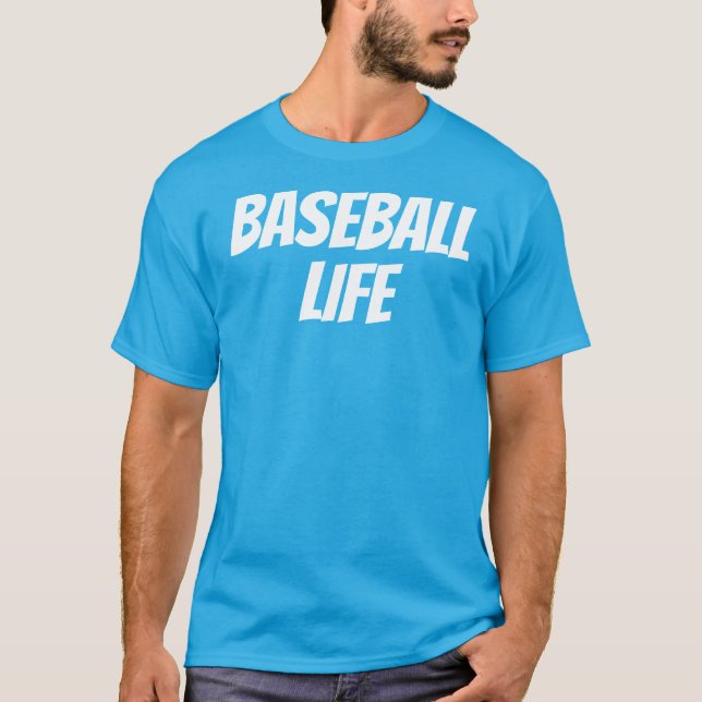 Baseball Life Alltägliches T-Shirt (Vorderseite)