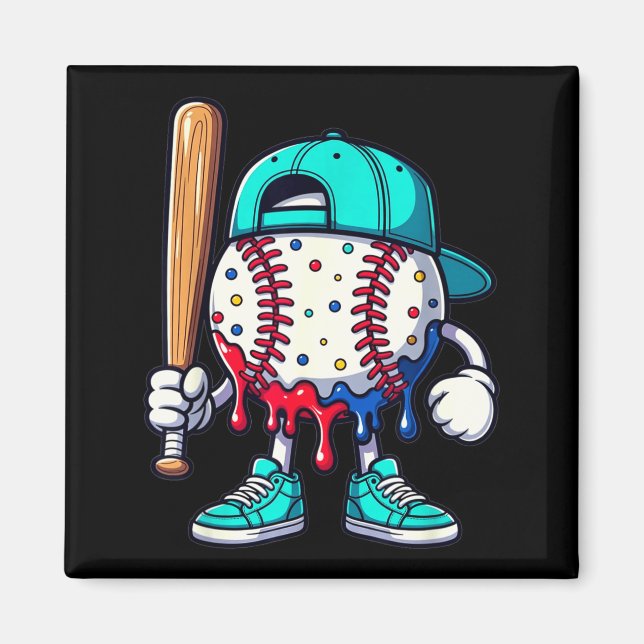 Baseball Lifestyle 101 Apparel Youth Drip Baseball Magnet (Vorne)