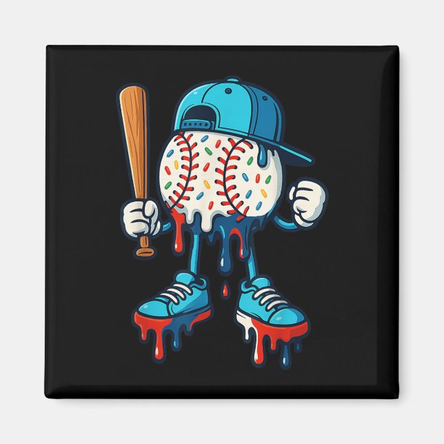 Baseball Lifestyle 101 Bekleidungsjugend Baseball  Magnet (Vorne)