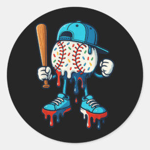 Baseball Lifestyle 101 Bekleidungsjugend Baseball  Runder Aufkleber
