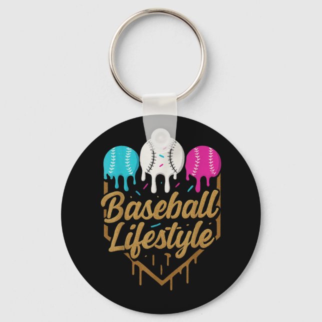 Baseball Lifestyle 101 Bekleidungsjugend Baseball  Schlüsselanhänger (Vorderseite)