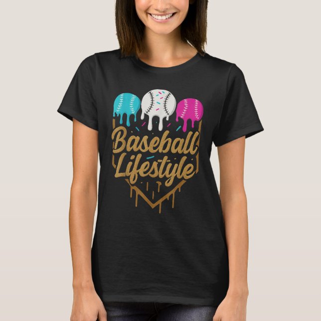 Baseball Lifestyle 101 Bekleidungsjugend Baseball  T-Shirt (Vorderseite)