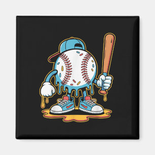 Baseball Lifestyle 101 T-Shirt Jugend Baseball Tro Magnet