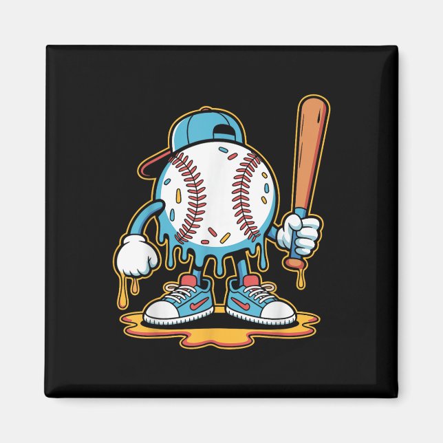 Baseball Lifestyle 101 T-Shirt Jugend Baseball Tro Magnet (Vorne)