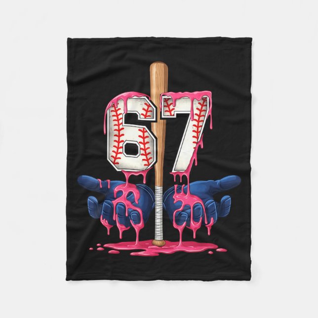 Baseball Lifestyle Shirt Youth Baseball Glove Drip Fleecedecke (Vorderseite)