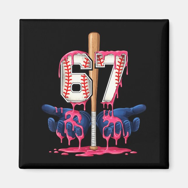 Baseball Lifestyle Shirt Youth Baseball Glove Drip Magnet (Vorne)