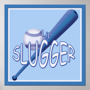 Baseball lislugger Kids Room Poster