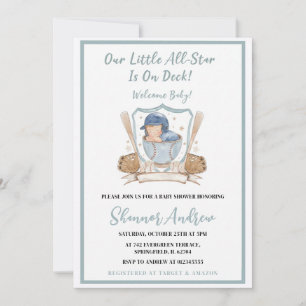 Baseball Little All Star Sports Dusche Einladung