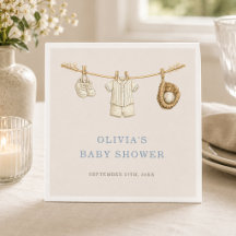 Baseball Little Rookie Wäscheleine Baby Shower