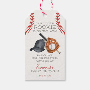 Baseball Little Rookie Zuhause Run Baby Shower Gef Geschenkanhänger