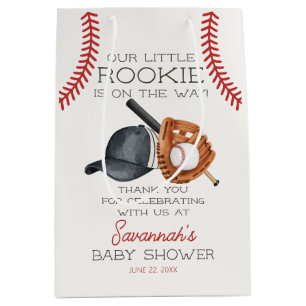 Baseball Little Rookie Zuhause Run Baby Shower Gef Mittlere Geschenktüte