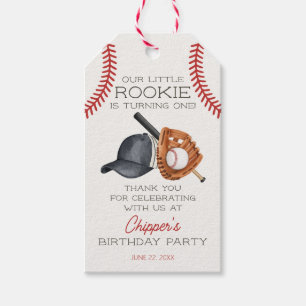 Baseball Little Rookie Zuhause Run Birthday Favor Geschenkanhänger