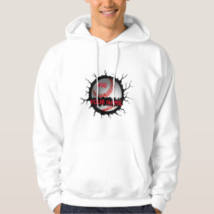 Baseball-Logo, Baseball-Individuelle Name, Basebal Hoodie