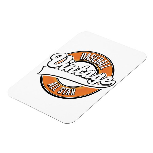 Baseball-Logo im Vintagen Stil. Magnet (Linke Seite)