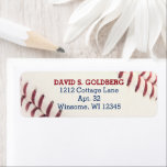Baseball Look Personalisiert Label<br><div class="desc">Diese sportlichen Rücksendeadressen-Aufkleber werden auf jedem "Save the Date",  Einladung oder Dankeschön Hinweis fabelhaft aussehen. Tatsächlich werden sie bei jedem Schriftwechsel großartig aussehen! Verfügbar als Teil der Baseball Texture Collection.</div>