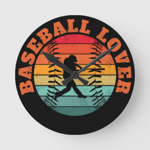 Baseball Lover Runde Wanduhr