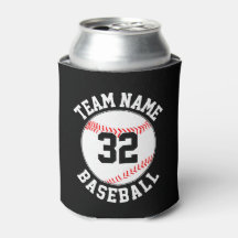 Baseball-Lüfter - Teamname und Spielernummer