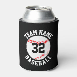 Baseball-Lüfter - Teamname und Spielernummer Dosenkühler