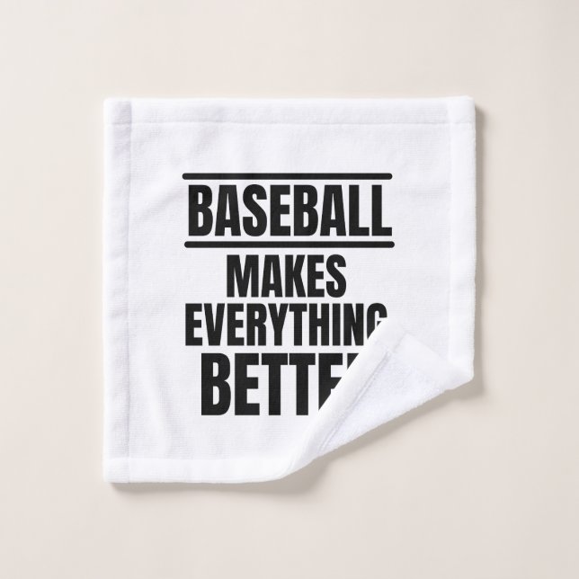 Baseball macht alles besser waschlappen (Waschlappen)