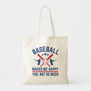 Baseball macht mich glücklich über dich nicht so s tragetasche