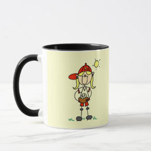 Baseball Mädchen Mit Handschuh T-Shirts und Gesche Tasse