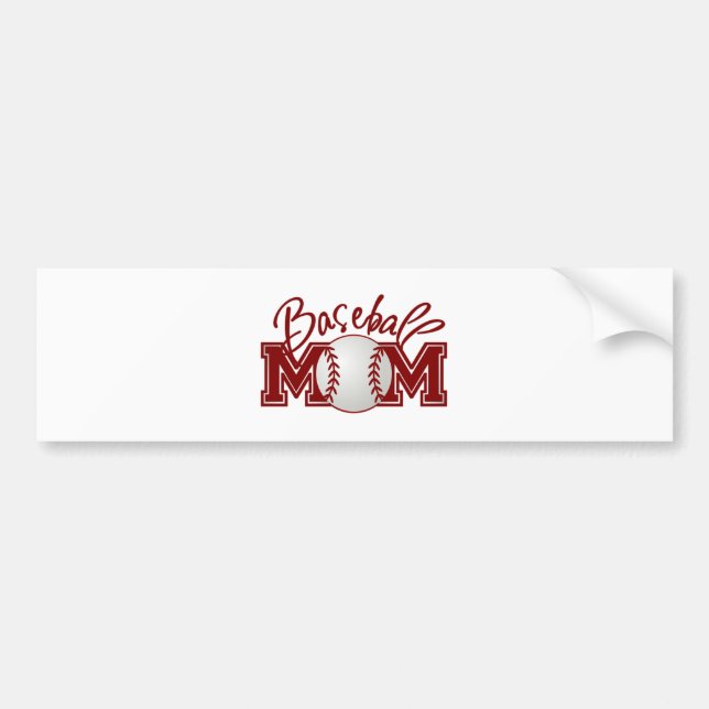 Baseball MAMA Autoaufkleber (Vorne)