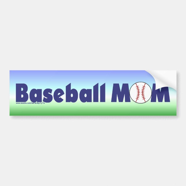 Baseball-Mama Autoaufkleber (Vorne)