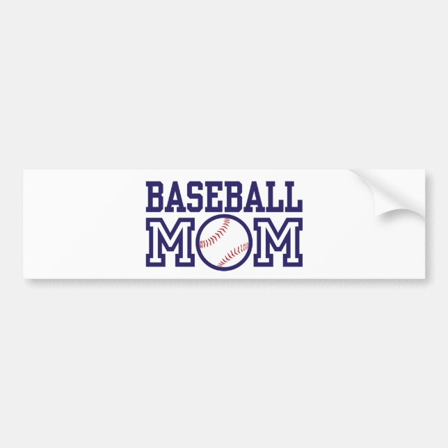 Baseball-Mama Autoaufkleber (Vorne)