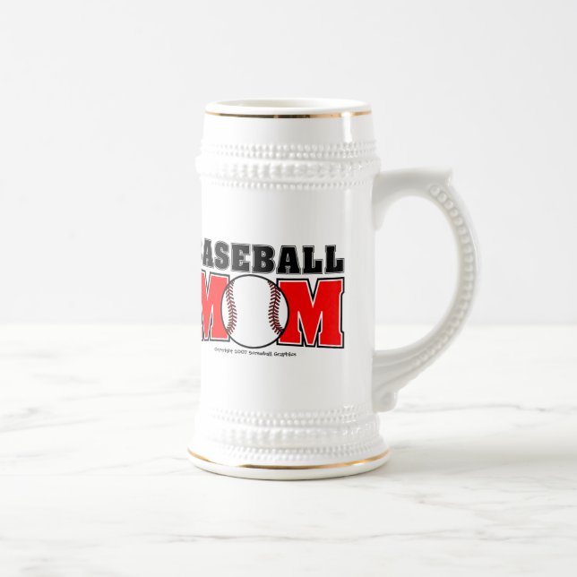Baseball Mama Beer Stein Bierglas (Rechts)