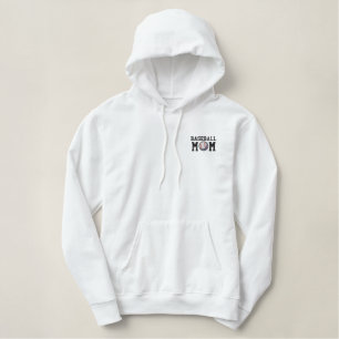 Baseball-Mama Bestickter Hoodie