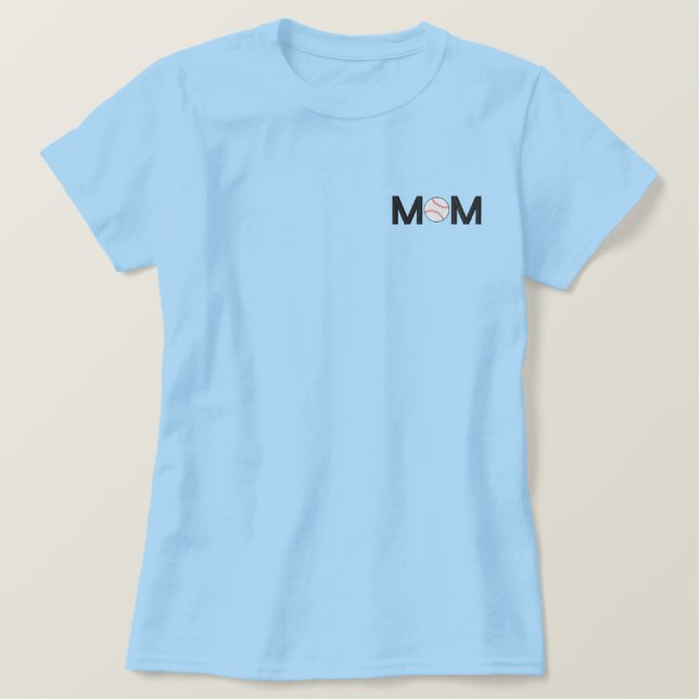 Baseball-Mama besticktes Shirt (Design vorne)