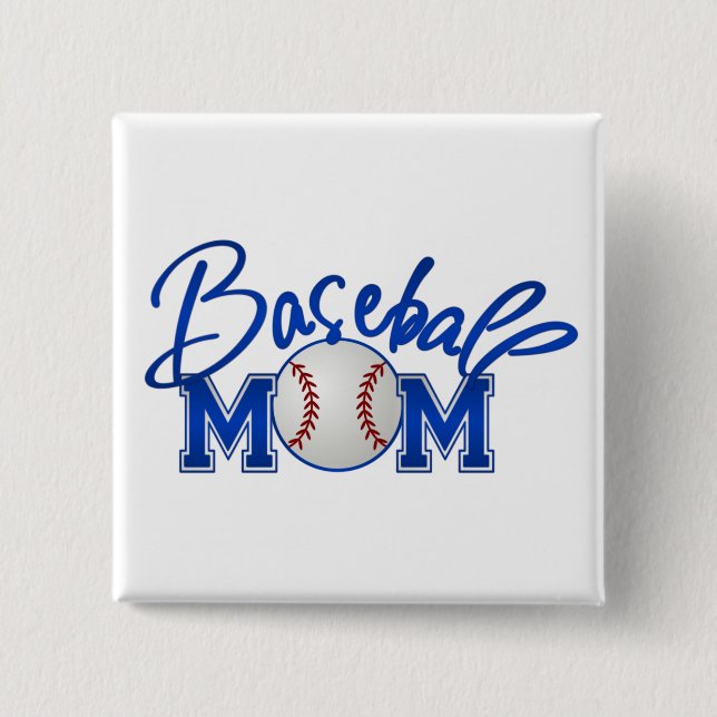 Baseball MAMA-Blau Button (Vorderseite)