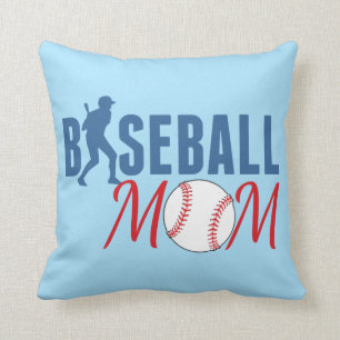 Baseball-Mama-Blau Kissen