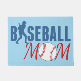 Baseball Mama Blue Fußmatte