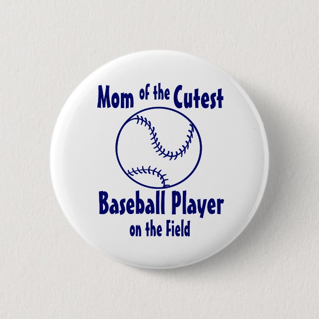 Baseball-Mama Button (Vorderseite)